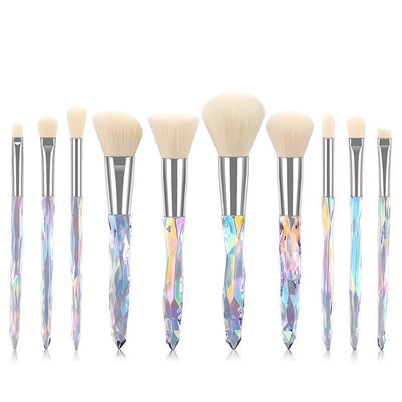 10 Crystal makeup brushes with diamond handle 10 Crystal makeup brushes with diamond handle